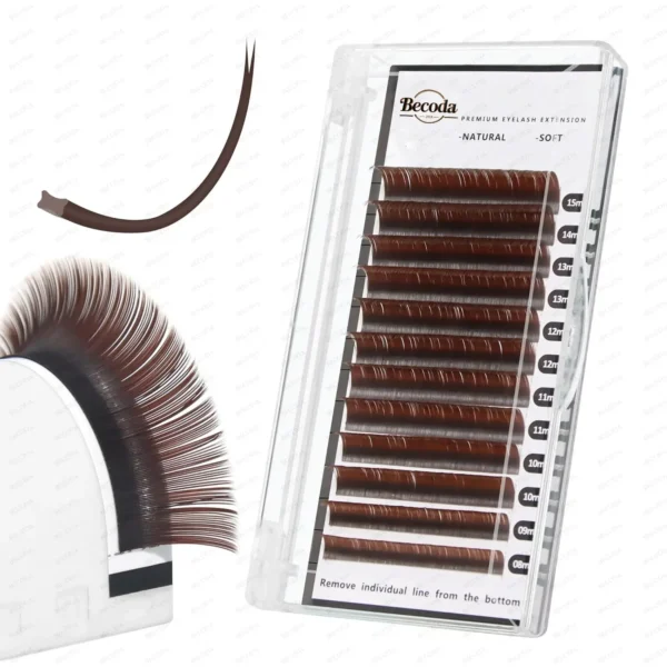 Flat Brown Lash Extensions