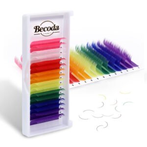 eyelash extensions wholesale volume lashes display colored eyelash extensions-Becoda lash extension